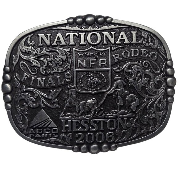 2006 NFR Belt Buckle National Finals Rodeo Team Roping Cowboy Wrangler Ropers - Picture 1 of 11